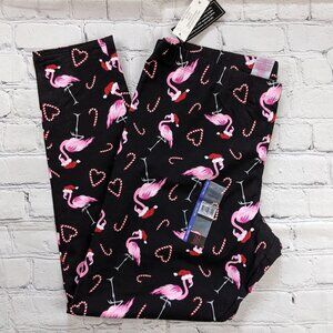 NO BOUNDARIES (NOBO) FLAMINGO CHRISTMAS ANKLE LEGGINGS SIZE 19 (XXL) NWT
